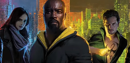 Mike Colter as Luke Cage on Daredevil Born Again set